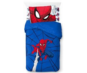 Jay Franco Marvel Spiderman Webtastic 100% cotone, set letto singolo, 3 pezzi, include copripiumino, lenzuolo e federa