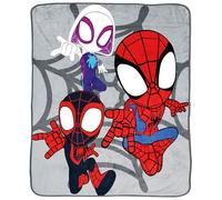 Jay Franco Marvel Spidey e i Suoi Fantastici Amici Copertina di Lana Raffigurante Miles Morales e Ghost Spider Gween 130 x 150 cm