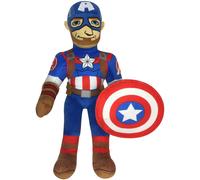 Jay Franco Marvel Super Hero Adventures - Cuscino di peluche Capitan America per bambini, in microfibra di poliestere super morbida, 50,8 cm (pro