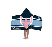 Jay Franco Messi Numero Dieci - Telo a Mantella con Cappuccio 56 × 130 cm per Bambini, Super Morbido per Bagno, Spiaggia, Piscina e Viaggio, Prodotto con Licenza Ufficiale, Blu
