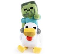 Jay Franco Minecraft Chicken Jockey - Cuscino morbido peluche per bambini, 44 cm, ultra morbido e comodo cuscino, prodotto ufficiale, multicolore