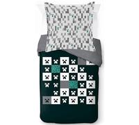 Jay Franco Minecraft Creeper Set Copripiumino - Biancheria da Letto Super Morbida per Bambini con Federa, Solo Copripiumino (Imbottitura Non Inclusa), Verde, 2 Pezzi Singolo