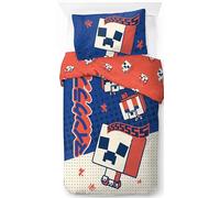 Jay Franco Minecraft Oishi Market Set copripiumino singolo, 100% cotone, con federa per cuscino da 50 x 70 cm
