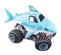 Jay Franco Monster Jam Megalodon - Cuscino morbido peluche per bambini, 32 cm, ultra morbido e comodo cuscino, prodotto ufficiale, colore: blu