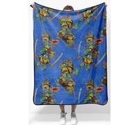 Jay Franco Nickelodeon - Coperta in pile super morbido per bambini, motivo: Tartarughe Ninja, misure 40 x 50 cm