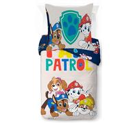 Jay Franco Nickelodeon Paw Patrol 100% cotone, set copripiumino singolo - Chase e Skye grigio con federa 80 x 80 cm