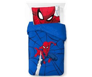 Jay Franco Set copripiumino singolo a tema Uomo Ragno della Marvel Webtastic in 100% cotone, con federa 50 x 70 cm