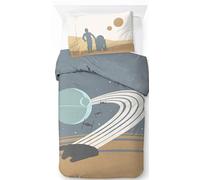 Jay Franco Set copripiumino singolo Star Wars Millennium Falcon Death Star in 100% cotone - Include federa da 50 x 70 cm