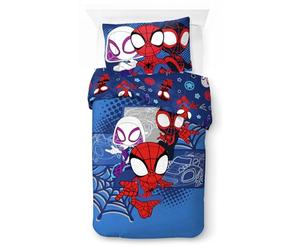 Jay Franco Set Copripiumone Singolo 100% Cotone Marvel Spidey e i Suoi Incredibili Amici Vroom - Include Una Federa per Cuscino 50 x 70