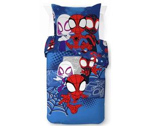 Jay Franco Set Copripiumone Singolo 100% Cotone Marvel Spidey e i Suoi Incredibili Amici Vroom - Include Una Federa per Cuscino 80 x 80