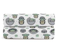 Jay Franco Star Wars Mandalorian The Cutest Bounty 100% Cotone Lenzuolo con Angoli 90 x 200 cm, Taglia Unica, Set di 2