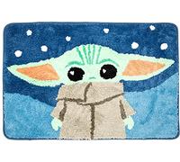 Jay Franco Star Wars - Tappeto da bagno in poliestere trapuntato con motivo "The Mandalorian Blue Space", per bambini e bambini
