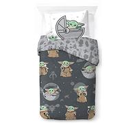 Jay Franco Star Wars The Mandalorian The Cutest Bounty - Set copripiumino singolo in 100% cotone, federa inclusa