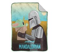 Jay Franco Star Wars The Mandalorian Ti Ho Trovato 130 x 150cm Copridivano Lana Morbido Sherpa