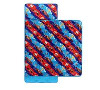 Jay Franco Stuoia per Dormire Disney Pixar Cars con Cuscino e Coperta Inclusi - Sacco a Pelo in Microfibra per Asilo, Scuola o Pigiama Party