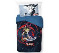 Jay Franco Yu-Gi-Oh - Set copripiumino singolo Time to Duel, 100% cotone, con federa da 50 x 70 cm