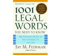 Jay M. Feinman 1001 Legal Words You Need to Know (Tascabile)