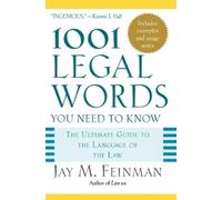 Jay M. Feinman 1001 Legal Words You Need to Know (Tascabile)