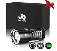 JAY-PARK Torcia LED Potente Professionale 1000000 Lumen, Torcia LED Ricaricabile 3 Modalità, 10800 mAh Batteria, Zoomabile, Impermeabile IP67 Per Campeggio, Escursioni, Emergenze