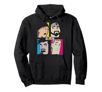 Jay & Silent Bob Clerks Group Shot Cartoon Character Panels Felpa con Cappuccio