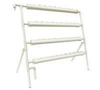 JAYEUW Hydroponic Growing System 4 strati 36 pods, sistema di coltivazione idroponica, da giardino, con pompa dell'acqua da 12 V, kit clone per piante fai da te, in PVC, per erbe, frutta e verdura
