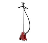 JAYEUW Piroscafo verticale per abbigliamento professionale 2200 W ESteamer Steamer vapore verticale con serbatoio dell'acqua da 3 l, vapore regolabile in altezza con ruote, rosso
