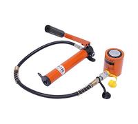 JAYEUW Pompa manuale idraulica, cilindro idraulico, 20T, 50 mm, con pompa idraulica manuale 70 Mpa 350 CC BSC-20& CP-180