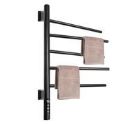 JAYEUW Scaldasalviette elettrico con rotazione di 180°, touch screen, timer 1-9H, regolazione della temperatura fino a 10 kg, radiatore per bagno hotel