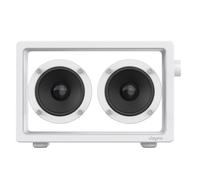 JAYINE Altoparlante Bluetooth portatile a cassetta, altoparlanti minimalisti da 16 W, wireless Bluetooth, suono potente HD e ampia compatibilità V5.3 per interni ed esterni, bianco