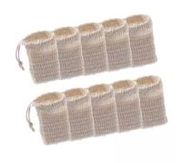 JAYIOLA 2x 10 Sacchetti per Sapone da Viaggio con Rete e Corda in Sisal