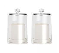 JAYIOLA 2x Set di Contenitori per Trucco E Bellezza, Supporti per Prodotti in Cotone, Design Moderno