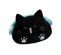 JAYIOLA Astuccio per Matite Custodia per Penne Sacchetto Portatutto E Contenitore di Cancelleria in Soffice Peluche con di Gatto Adatto a Bambini E Adult, Blu Nero