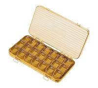 JAYIOLA Daily Box Container Keeper 21 Grid Compact Large Box 7 Times Case Organizers For Travel, oro