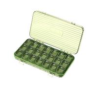 JAYIOLA Daily Box Container Keeper 21 Grid Compact Large Box 7 Times Case Organizers For Travel, verde