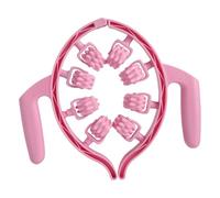 JAYIOLA Leg Massage Roller per Massaggio Gambe Manuale Fascia Muscolare Rotolatore Otto Ruote Drenaggio Circolazione Muscolare Multifunzione Portatile Adatto, Rosa