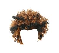 JAYIOLA Parrucca per travestimento, parrucca da personaggio metal rocker per Halloween, Mescolare Il Colore