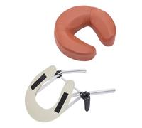 JAYIOLA Poggiatesta per Lettino Da Massaggio Supporto per Testa con Cuscino a Forma di U Sostituzione Standard Leggero in Lega di Alluminio Adatto per Uso Do, Rosso Marrone