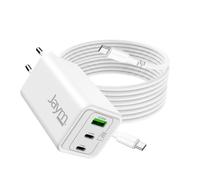 Jaym, Caricabatterie da Parete GaN 100W Universale 3 Porte con Cavo USB-C 2m