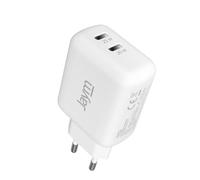JAYM, Caricabatterie per casa, ultra veloce 3 A, 45 W, doppio USB-C, USB-C PD 20 W + USB-C PD 25 W per iPhone 16/15/14/13, Galaxy S24/S23/S22, Note20, Pixel, XIAOMI, Tablet