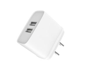 JAYM - Caricatore doppio rapido 12W 2 USB 2.4A per Apple iPhone 16, Samsung, Android, tablet - bianco per iPad Pro, iPhone 16/15/14/13 Plus Pro Max, Galaxy S24/S23/S22, Note20, Pixel, Apple Watch