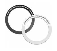 Jaym, Confezione da 2 Anelli Magnetici per Smartphone / Argento