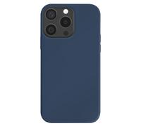 Jaym, Cover per iPhone 15 Pro Premium Silicone Microfibra, Blu