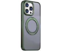Jaym, Cover per iPhone 16 Pro Max con Anello Rotante Supporto, Verde