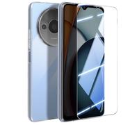 Jaym, Custodia Morbida per Redmi A3 / A3X con Vetro Temperato 9H 2.5D