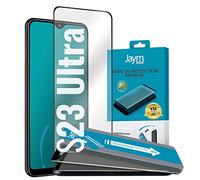 JAYM - Vetro temperato Premium per Samsung Galaxy S23 Ultra - Curvo 3D Contorno Nero - Garantito a Vita Rinforzata 9H Ultra Resistente - Compatibile con Sonic Sensor Applicatore su Misura Incluso