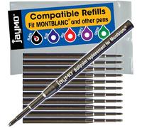 Jaymo - 12 ricariche per penna a sfera, ricambio per Montblanc 116190-98 mm, 3,88 in lunghezza