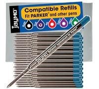 Jaymo - 48 - Ricariche per penne a sfera blu compatibili Parker®. Inchiostro tedesco liscio e puntale Medio 1mm. # 1782470