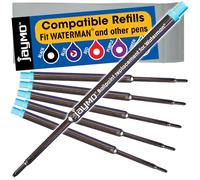 Jaymo - 6 - Ricariche per penna a sfera Blu Waterman® compatibili. Inchiostro tedesco a scrittura liscia con punta media da 7 mm. Confrontare con l'articolo Waterman® # S0791020