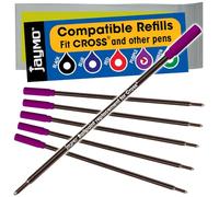 Jaymo Ricambio per Cross 8511/8513/8515 - Misura 116 mm di lunghezza - Ricarica per penna a sfera - 6 viola