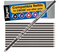 Jaymo Ricambio per Cross 8518 e Schmidt 635 - Misura 67 mm di lunghezza - D (D1) Mini penna a sfera multifunzione standard - 6 nero + 6 blu